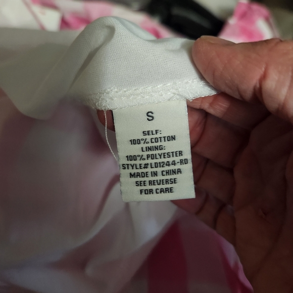 Red Dress Aura Barbie Pink Gingham Smocked Midi Dress Size S - Picture 5 of 7